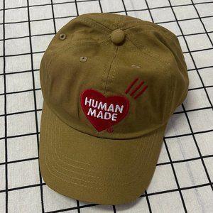 Human Made Heart Logo Twill Cap Light Brown